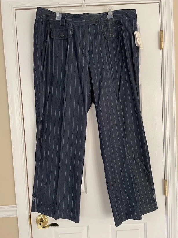 Plus size pinstripe pants sale