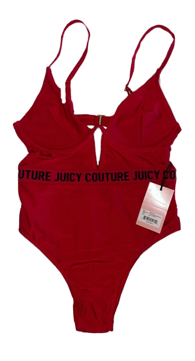 RTLS $98 JUICY COUTURE WOMENS RED SEXY PC WIRE SWIMSUIT SZ XL