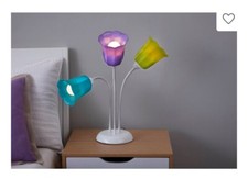 Style Selections Tri Color Flower Table Lamp 20.5 Inch with Plastic Shades