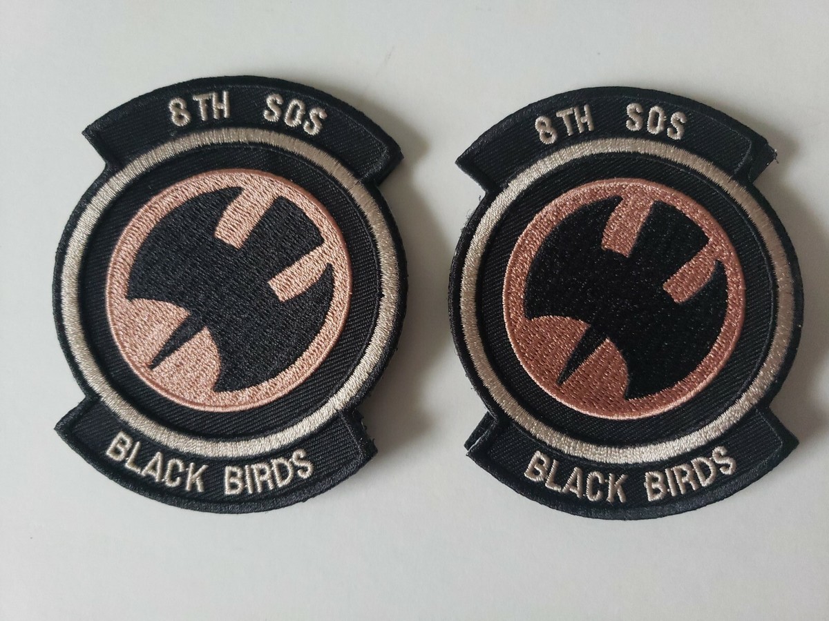 USAF 23d BS PVCパッチ 2 BLACK BIRDS 8th SOS Special Operations Squadron USAF Patch