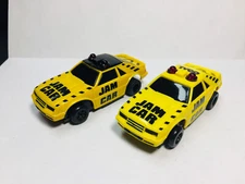 TYCO~TCR~ PAIR JAM CAR MUSTANGS Yel/ Black & Butterscotch/Black   NEW Aurora AFX