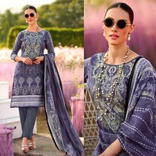 LAVENDER PRINTED COTTON INDIAN PAKISTANI READYMADE LADIES SALWAR KAMEEZ SUIT SNJ