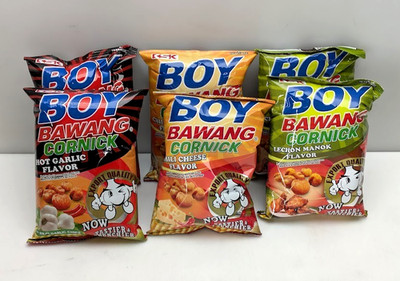 6-Pack Boy Bawang Cornick Hot Garlic/Chili Cheese/Lechon Manok Flavor EXP 11/25