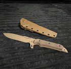 TOPS Knives Missile Strike Z-955 Carbon Steel Drop Point Plain, Micarta, Sheath — photo 1