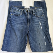 FRAME Womens Le High Straight Original Size 24 Med Wash High Rise Jeans