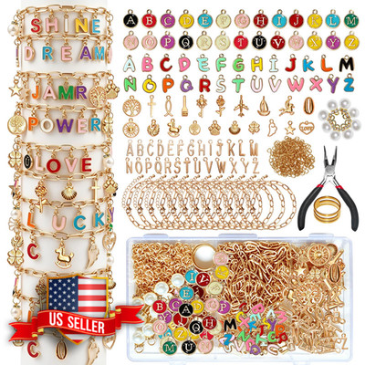 Friendship Bracelet Making Kit DIY Jewelry Craft Set with Letter Charms