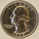 1939s Washington silver quarter Bu bright uncirculated