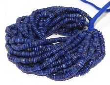 Lapis Lazuli Heishi Beads 5-6mm 16 Inch Strand Smooth Blue Gemstone