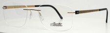 SILHOUETTE 5450 20 6051 5452 Gold Black Mens Rimless Eyeglasses 55-21-145 B:40