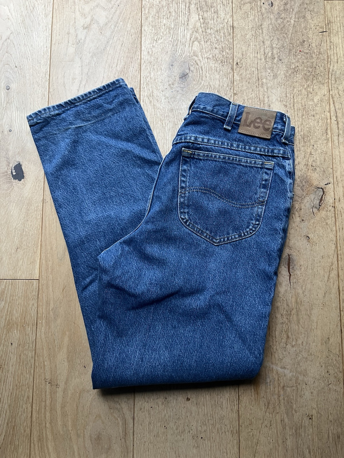 VTG 90s Lee Jeans Men’s Relaxed Fit 34Wx32L Mid Rise Stone Wash Denim