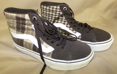 Vans Filmore Hi Platform Brown Plaid Women's Shoes Size 6 New High Top Sneakers