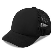 Baby Baseball Cap Toddler Baseball Hat with Mesh Infant Hat 0-12 Months Black