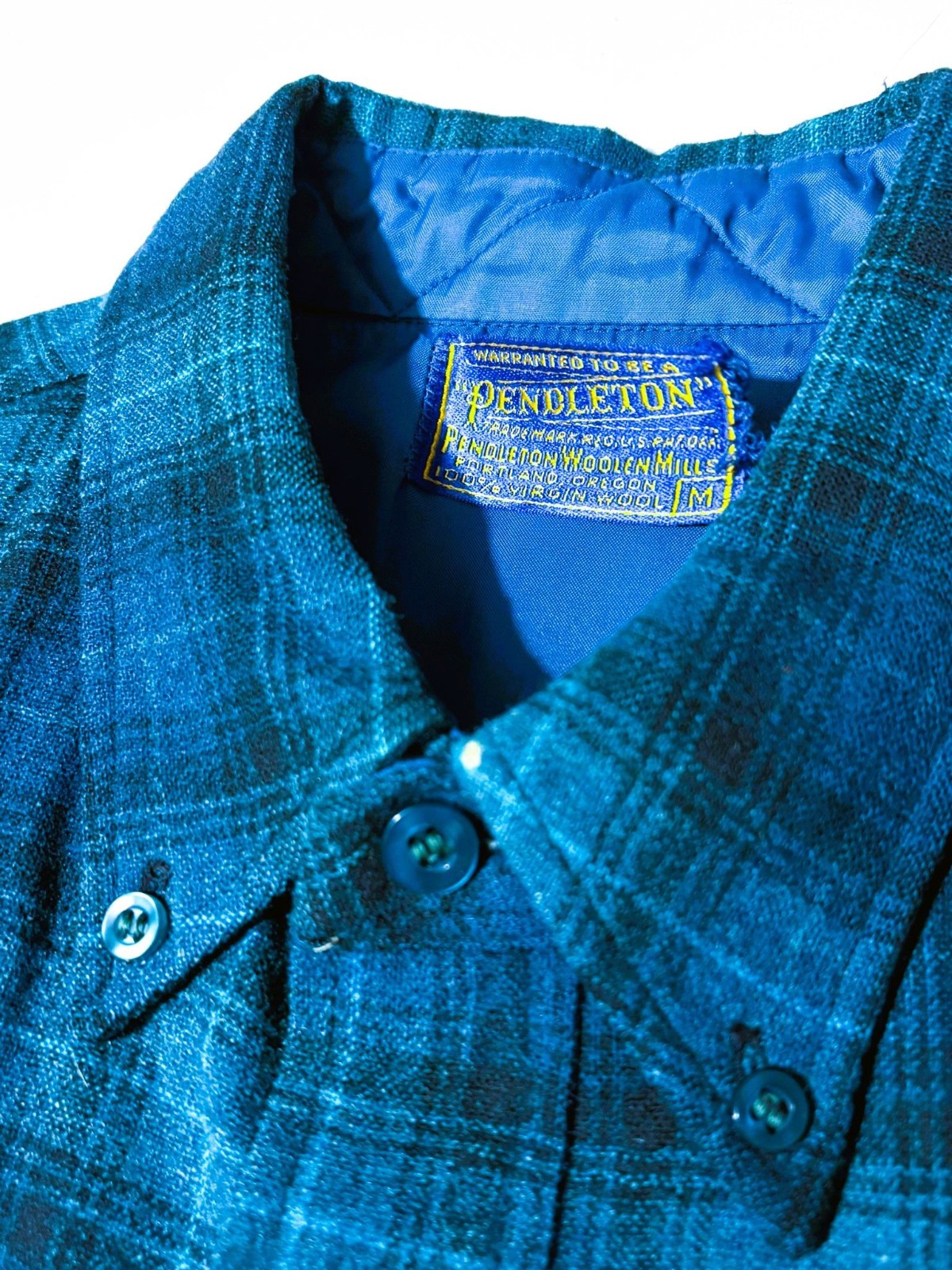 Vtg PENDLETON PLAID Button Down Short Sleeve Shir… - image 10