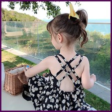 Girls Casual Dresses Little Daisy Printed Slip Sleeveless Dress Kids Dresses for