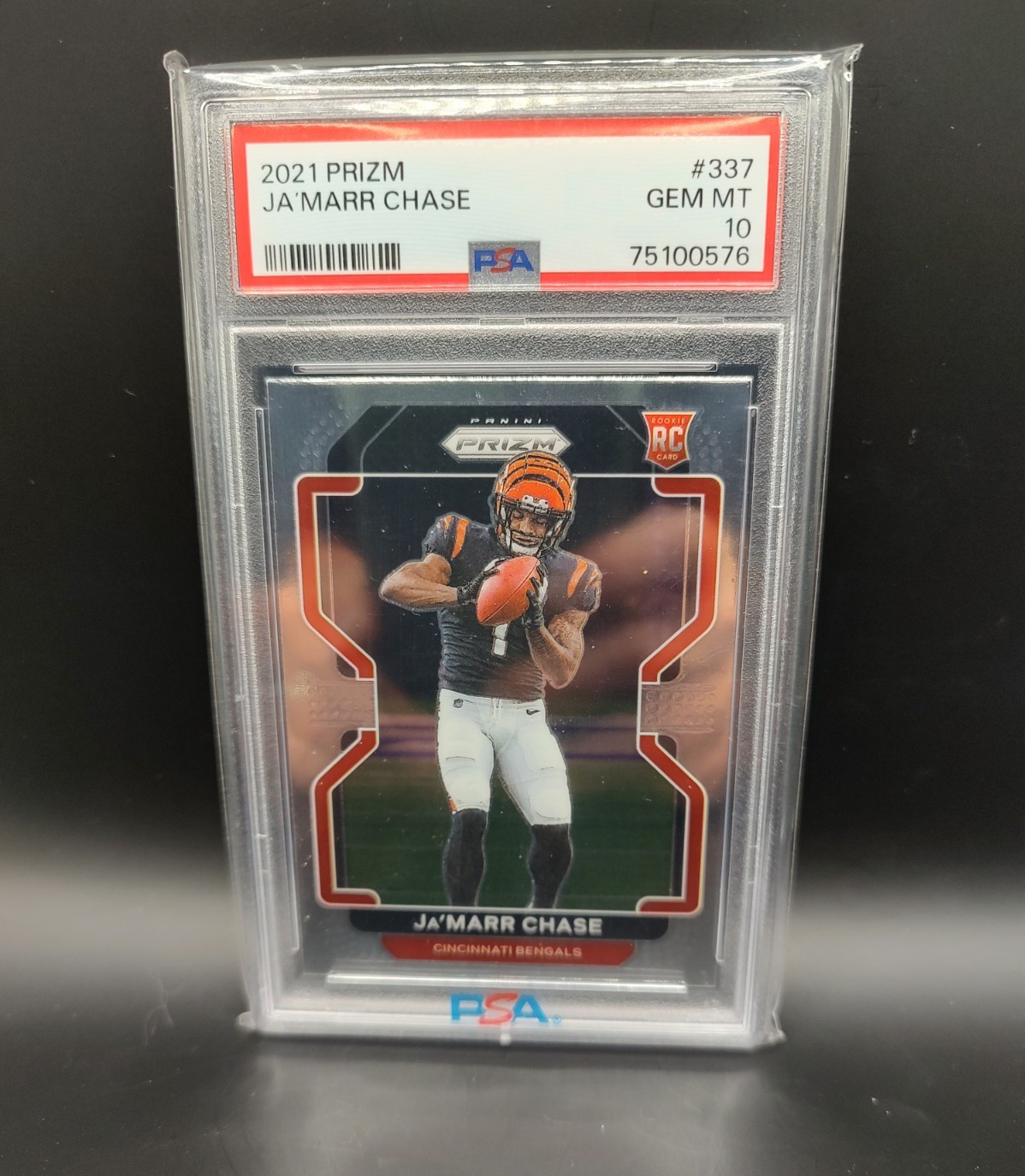 Panini 2021 Prizm Ja'Marr Chase #337 Rookie Base PSA 10 Cincinnati Bengals