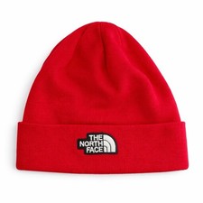 The North Face Dock Worker Recycled Beanie TNF Red Unisex Winter Hat One Size