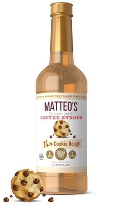Matteo's Cookie Dough Syrup for Coffee, Lattes, Cappuccinos & Desserts  