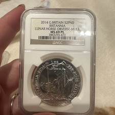 2014 Great Britain Britannia Mule With Lunar Horse Obverse Britannia MS69PL