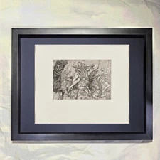 Reginald Marsh "Merry-Go-Round" CUSTOM FRAMED Art