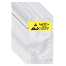100 Pcs Anti Static Shielding Bag 2.4" x 4.5" Resealable ESD Bags, Silver