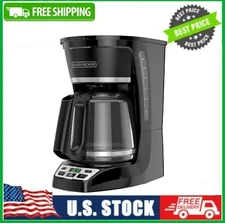 BLACK+DECKER Programmable 12-Cup Drip Coffee Maker Custom Brew Strength, Black