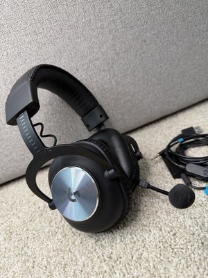 Logitech G Pro X Wired Gaming Headset + USB Pro X DAC Adapter with Mic Dust Bag