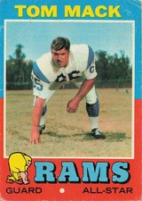 1971 TOPPS TOM MACK #94 RAMS FOOTBALL CARD