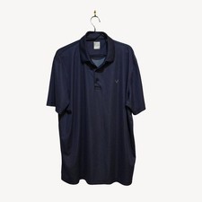 Callaway Opti-Dri Polo Shirt Navy Print Golf Performance Moisture Wicking XL