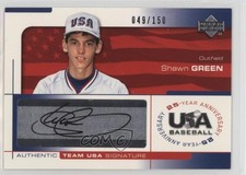 2004 USA Baseball 25-Year Anniversary Signatures Black Ink Shawn Green Auto 0q4x