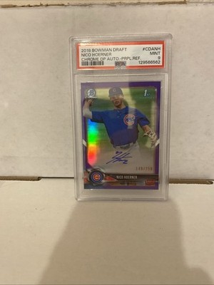 2018 Bowman Draft - Chrome Draft Pick Nico Hoerner #CDA-NH Purple /250 (AU, RC