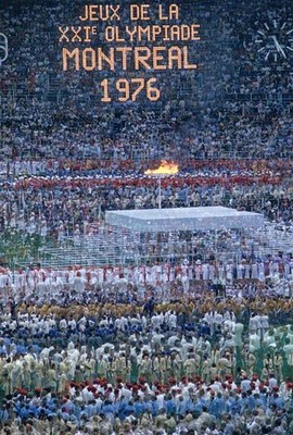Summer Olympics Double exposure and overall view of Stephane Olymp- Old Photo