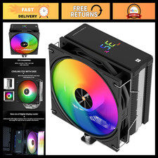 High-Performance 120mm ARGB CPU Cooler, PWM Quiet Fan, Intel/AMD Compatible, Dig