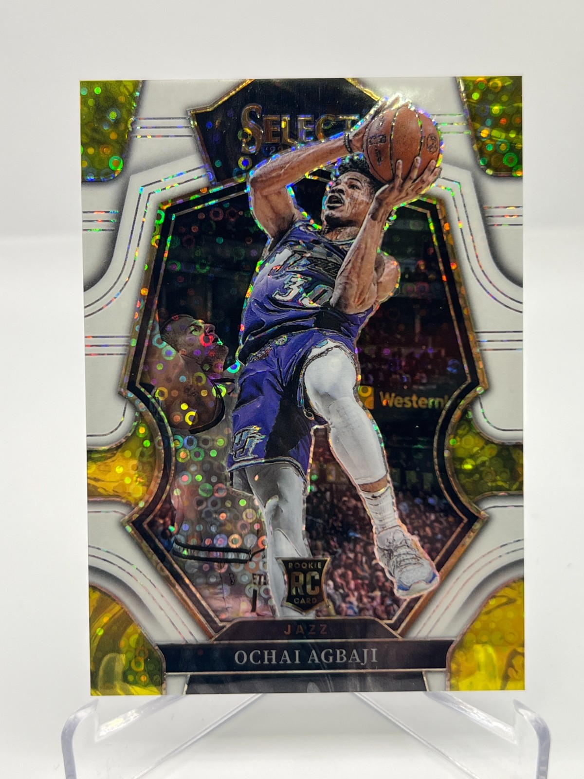 2022-23 PANINI SELECT OCHAI AGBAJI RC 72/75 WHITE DISCO NO. 199 JAZZ