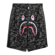 Adidas x BAPE Shark Denim Jorts - Black KF4917 - Size Large