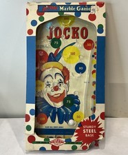 Máquina de pinball de hojalata de payaso jocko nº 144 Wolverine Toys de colección de los años 60 juego de mármol