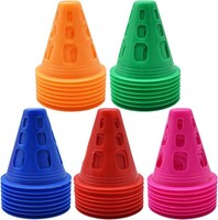 40-Pack Slalom Training Cones – Multi-Colour Agility & Drill Cones