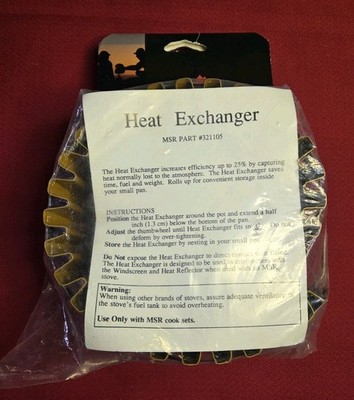 NEW Mountain Safety Research (MSR) Hiking Stove Pot Heat Exchanger, In Package 
