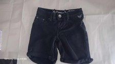 Justice Premium Jean Girls Black Denim Shorts 10 GOOD CONDITION