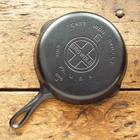 Vintage GRISWOLD Cast Iron SKILLET Frying Pan # 6 LARGE BLOCK LOGO - Ironspoon