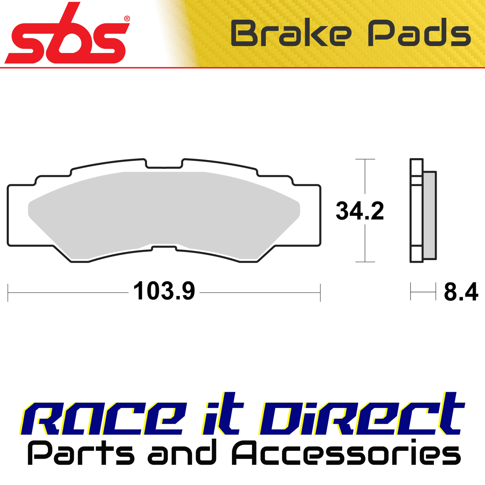 Brake Pads for YAMAHA YXZ 1000 R 2024 Rear Sinter Atv-Utv SBS