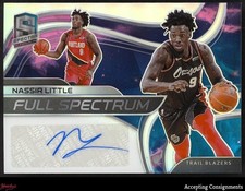 2020-21 Panini Spectra Full Spectrum Signatures Nebula Nassir Little AUTO 1/1
