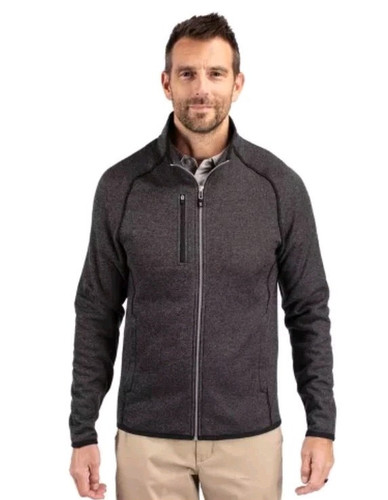 Cutter & Buck Mainsail Sweater-Knit Full Zip Gray Sweatshirt Jacket NEW Mens 1XB - Picture 1 of 4
