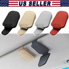 Magnetic Leather Sunglasses Holder for Car Sun Visor Eyeglass Hanger Clip USA