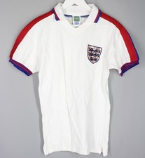 VINTAGE SCORE DRAW OFFICIAL RETRO ENGLAND 1974-1980 SHIRT SIZE S