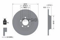 2X Pagid Bremsscheibe Voll Ø272Mm FüR Audi A1 Sportback GBA GBH VW Polo AW1