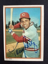 Tony Perez Signed 1985 Topps #28 Baseball Card Cincinnati Reds Autograph TPG