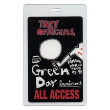 Green Day 1997 Nimrod Concert Tour All Access Laminado Backstage Pass