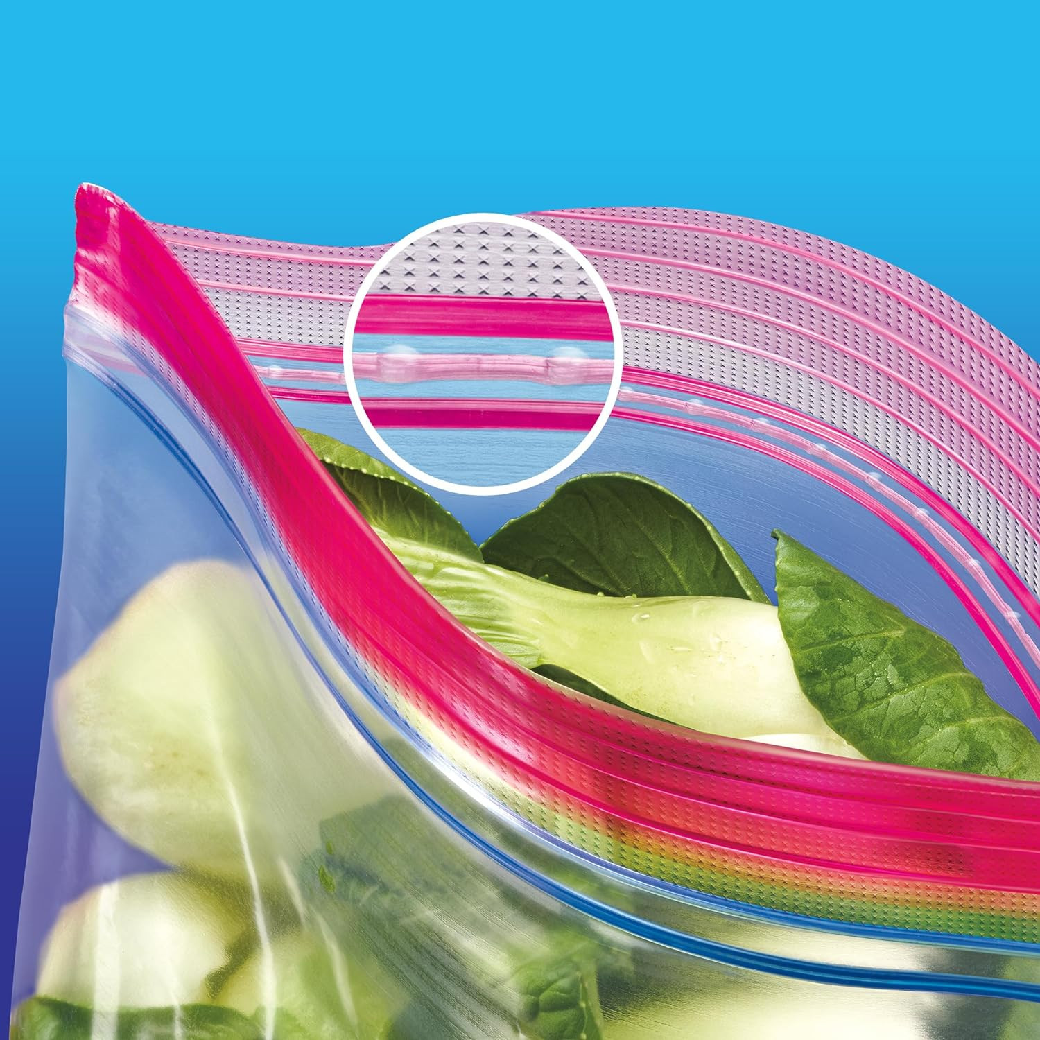 Half Gallon Marinade Food Storage Bags for Meal Prep, Grip 'N Seal Technology fo