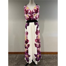 Express Floral V-Neck sleeveless Maxi Dress size large