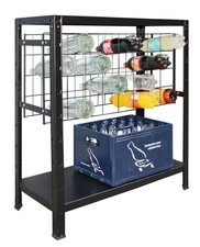 SCHULTE Regalwelt Weinregal für bis zu 32 Flaschen, 90x80x35 cm (HxBxT), schwarz